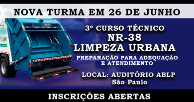 3º Curso Técnico – NR-38 Limpeza Urbana 3º Curso Técnico – NR-38 Limpeza Urbana
