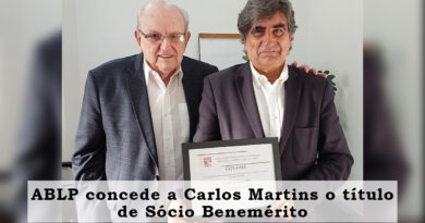 ABLP concede a Carlos Martins o título de Sócio Benemérito ABLP concede a Carlos Martins o título de Sócio Benemérito