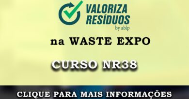 O Instituto Valoriza Resíduos by ablp estará presente na maior feira de resíduos Waste Expo do dia 3 a 5 de outubro. O Instituto Valoriza Resíduos by ablp estará presente na maior feira de resíduos Waste Expo do dia 3 a 5 de outubro.